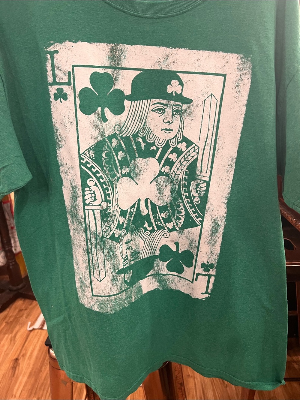 Fruit of the Loom Green Shamrock King Graphic Tee